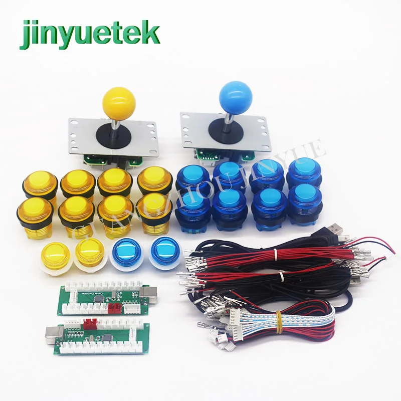 Набор игровых приставок сделай сам 2 шт. джойстик sanwa + 16 12 В светодиодный