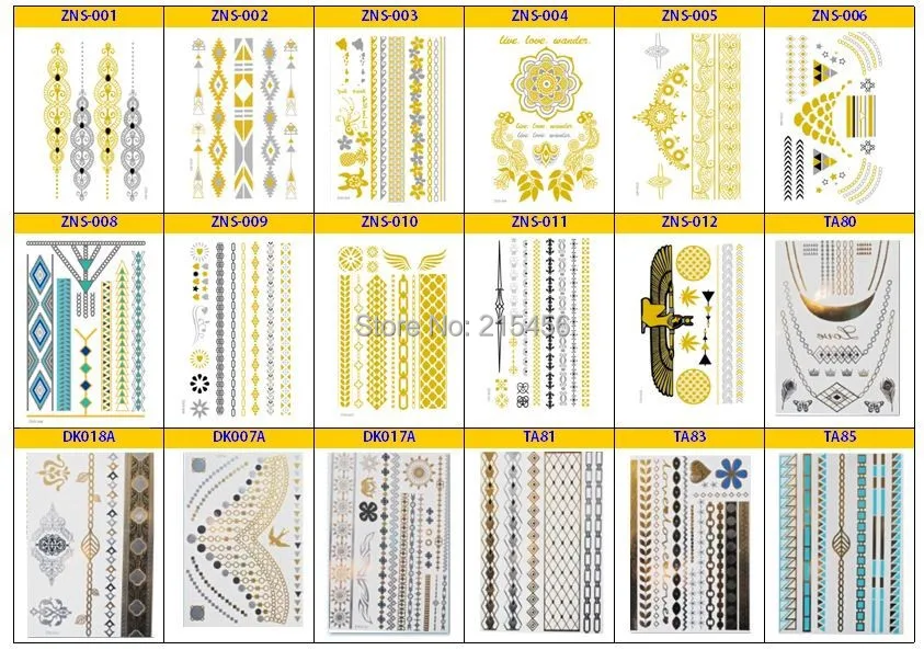 200 татуировки наклейка с на складе Металлический - временный set-татуировка Тело 1