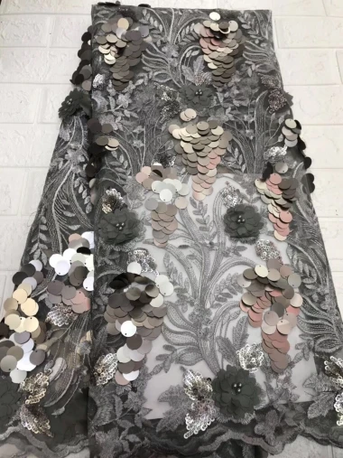 Green African Lace Fabric 2019 Fashion French With Sequins Nigerian Bridal High Quality For Women CZH116 | Дом и сад