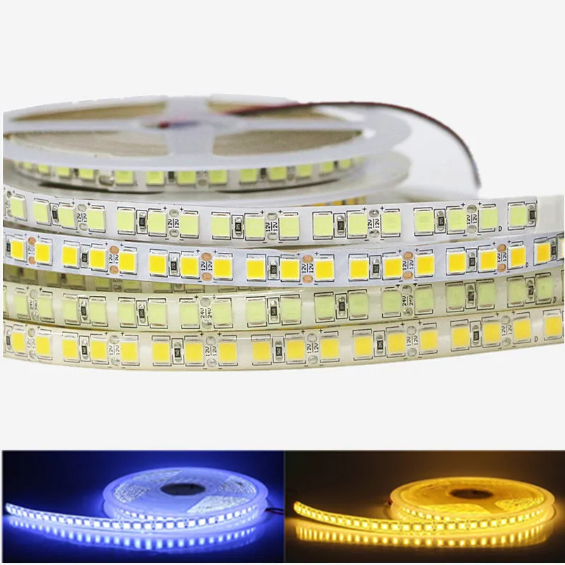 SMD 5054 Светодиодная лента 5 м 120 светодиодов/м 60 гибкая DC12V более яркая чем 5050 2835 5630