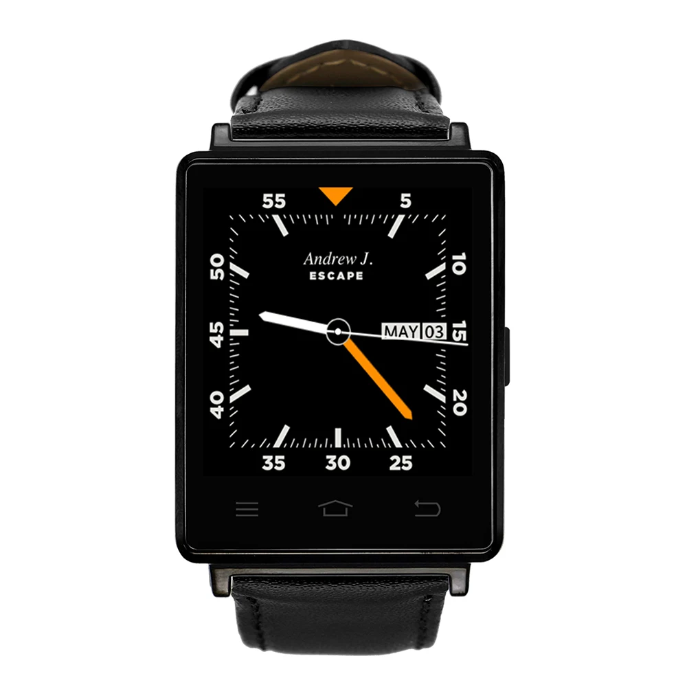 ГОРЯЧАЯ! № 1 D6 3 Г Smartwatch Телефон Android 5.1 MTK6580 Quad Core 1.3 ГГц ГБ RAM 8 ROM 1.63 дюймов Wi-Fi Bluetooth GPS