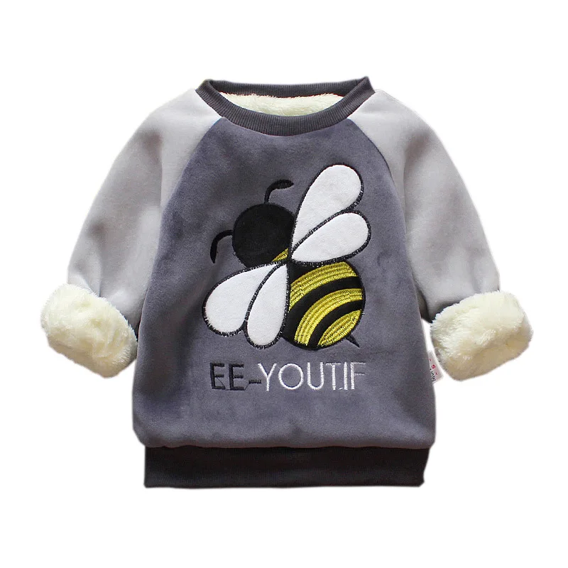 Детские мультфильм осень с капюшоном детская одежда bee шаблоны толстовки для