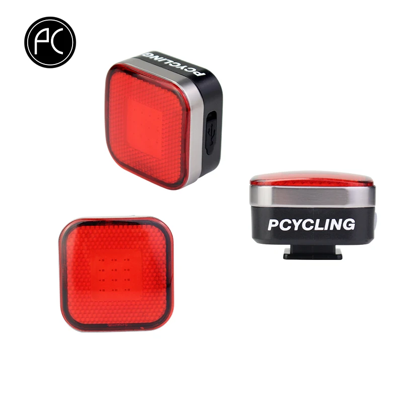 PCycling велосипедный фонарь COB светодиодный Водонепроницаемый задний USB зарядка 6