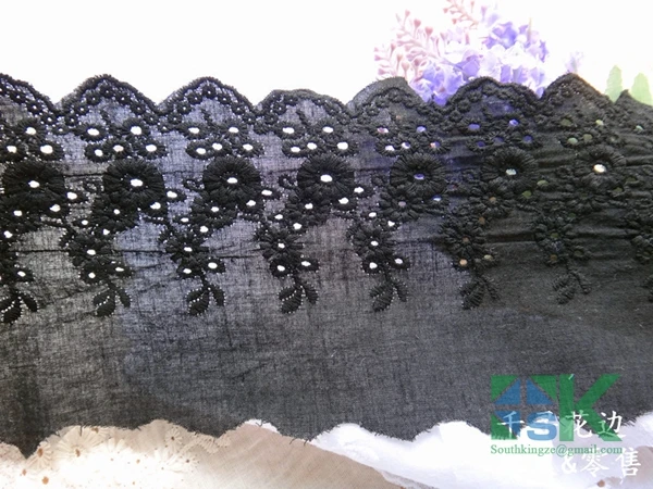 cotton sweet lace 5 Yard / Lot High Quality 11CM White Black Cotton Cloth Lace Trim DIY Hand Sewing Embroidery Clothes Accessori | Дом и сад