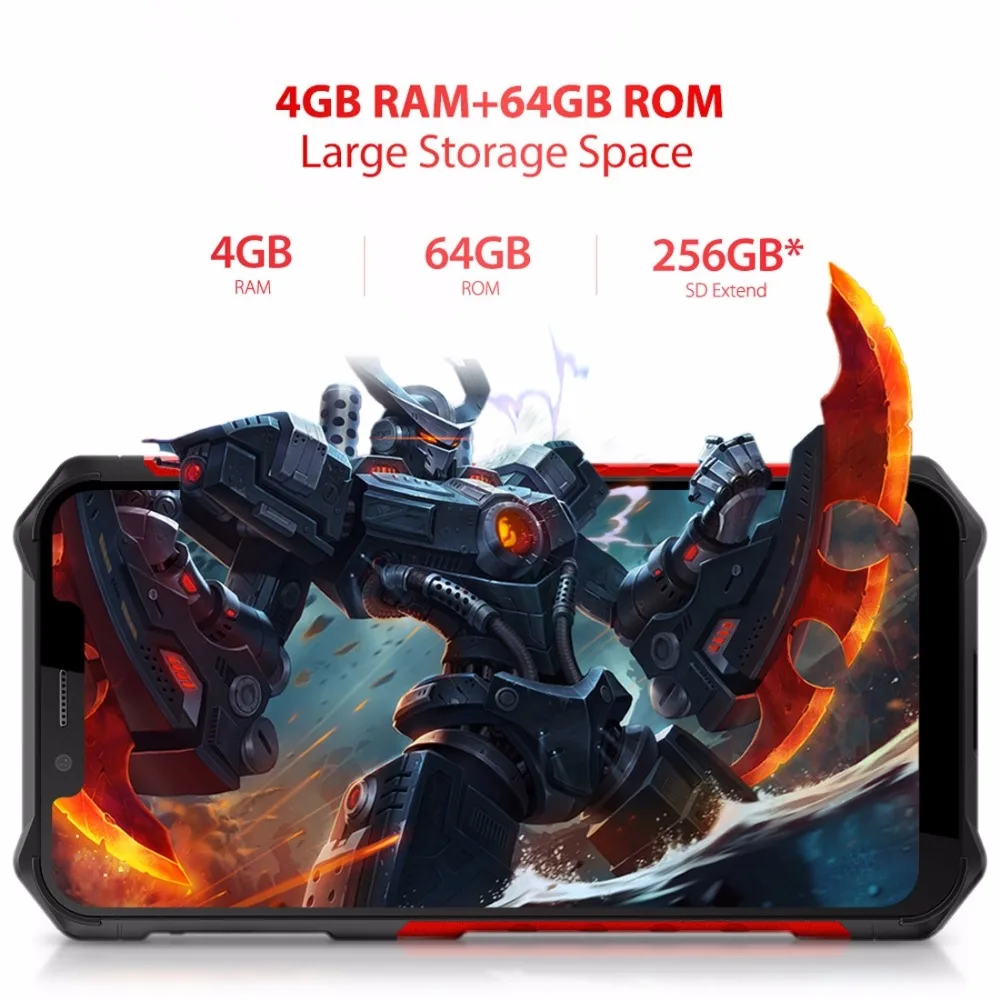 Ulefone Armor 6E мобильный телефон IP69K Водонепроницаемый Android 8,1 6," FHD+ Helio P7O Восьмиядерный 4 Гб+ 64 Гб беспроводной зарядки смартфон NFC
