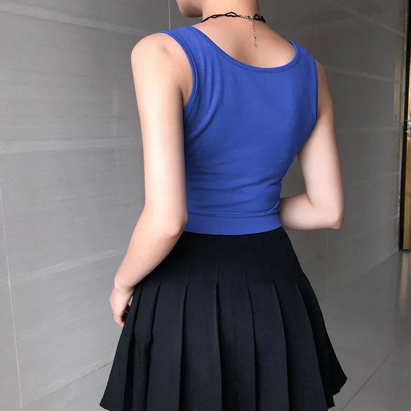 

ZOGAA Womens Bandage Tank Top Crop Top JULY Letter Print Summer Ladies Sexy Sleeveless Sexy Vest Tank Tops regata feminina 2019