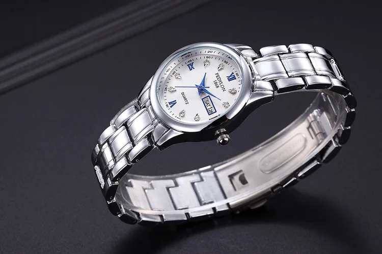 

Eglish Calendar Creative Fashion Men Necessary Business Watch Luxury Stainless Steel Women Men Analog Watch Lovers