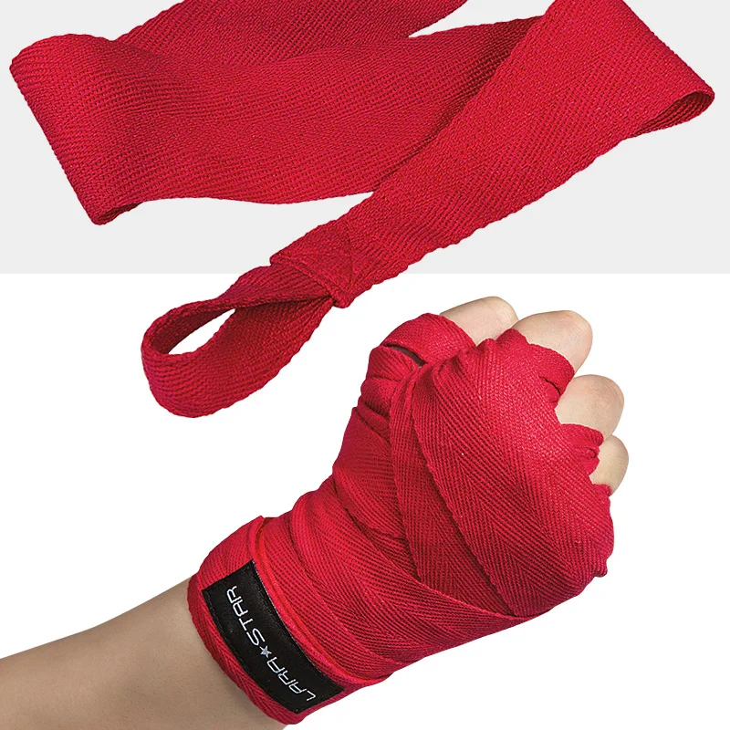 

1 Pair Cotton Muay Thai Bandage Wrist Kick Boxing Wraps Straps Sports Sanda Taekwondo Hand Gloves