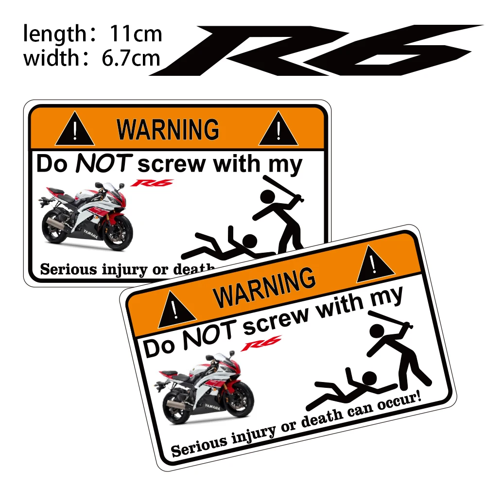 

KODASKIN 2 Pieces Do Not Screw Warning Sticker Decal for YAMAHA R6