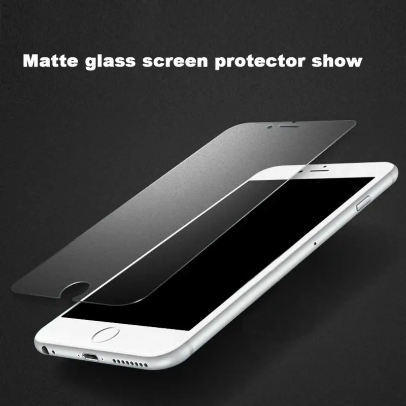 Матовая закаленная стеклянная пленка 50 шт./лот для iPhone X 5S 6 6s 7 8 Plus Антибликовая