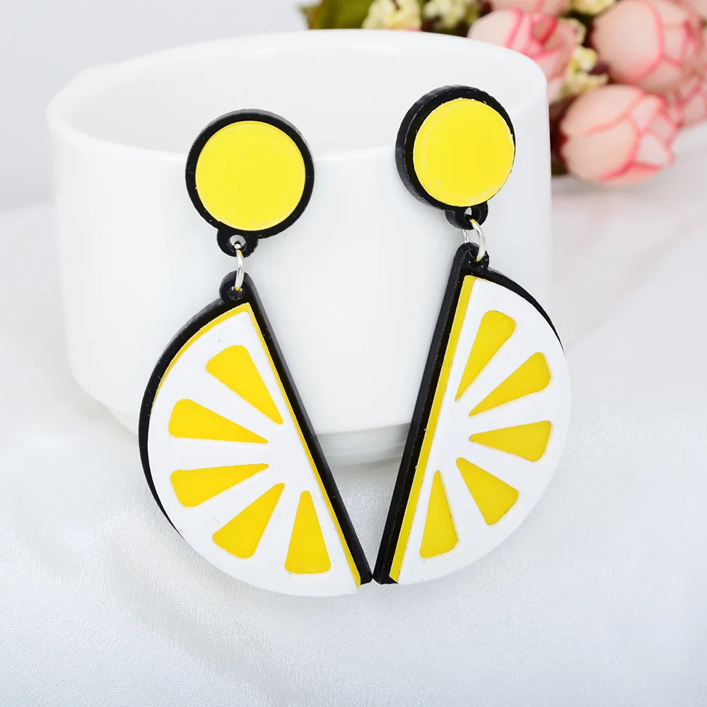 Женские серьги-подвески в стиле хип-хоп Модные Акриловые серьги панк с фруктами и
