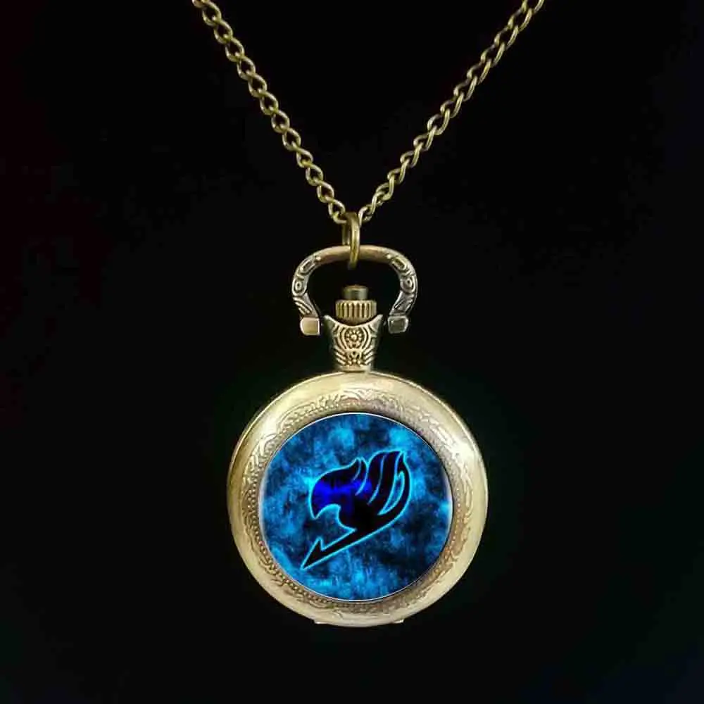 1 шт./лот карманные часы с логотипом сказочного хвоста для женщин/мужчин кабошон