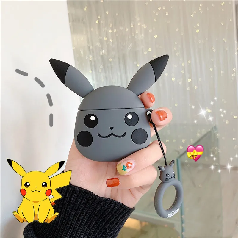 2019 беспроводной Bluetooth чехол для наушников Pokemon Pikachu Apple AirPods силиконовый s Airpods2