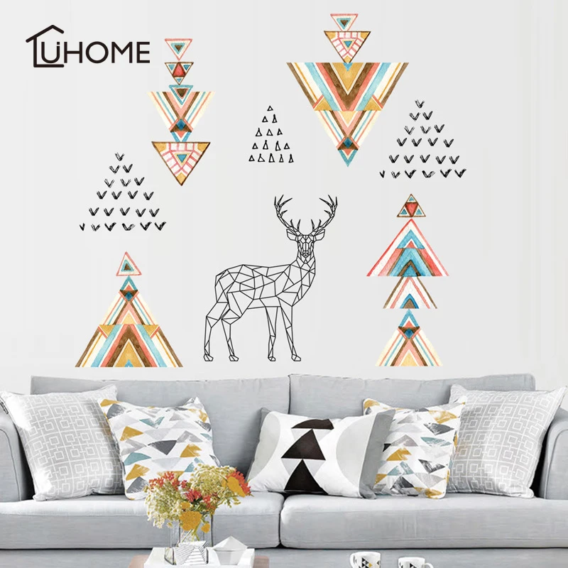 60X90CM DIY домашний декор геометрический плакат с оленем украшение высокое качество