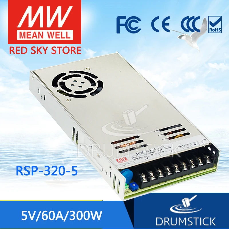 MEAN WELL RSP-320-5CC 5V 60A meanwell RSP-320 300W с одним выходом и блоком питания функцией PFC |