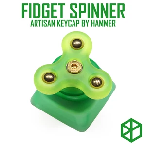Колпачок для ключей HAMMER FIDGET SPINNER ARTISAN, совместим с переключателями и клонами Cherry MX, корпус из смолы, черный, желтый, зеленый, синий, красный, розовый