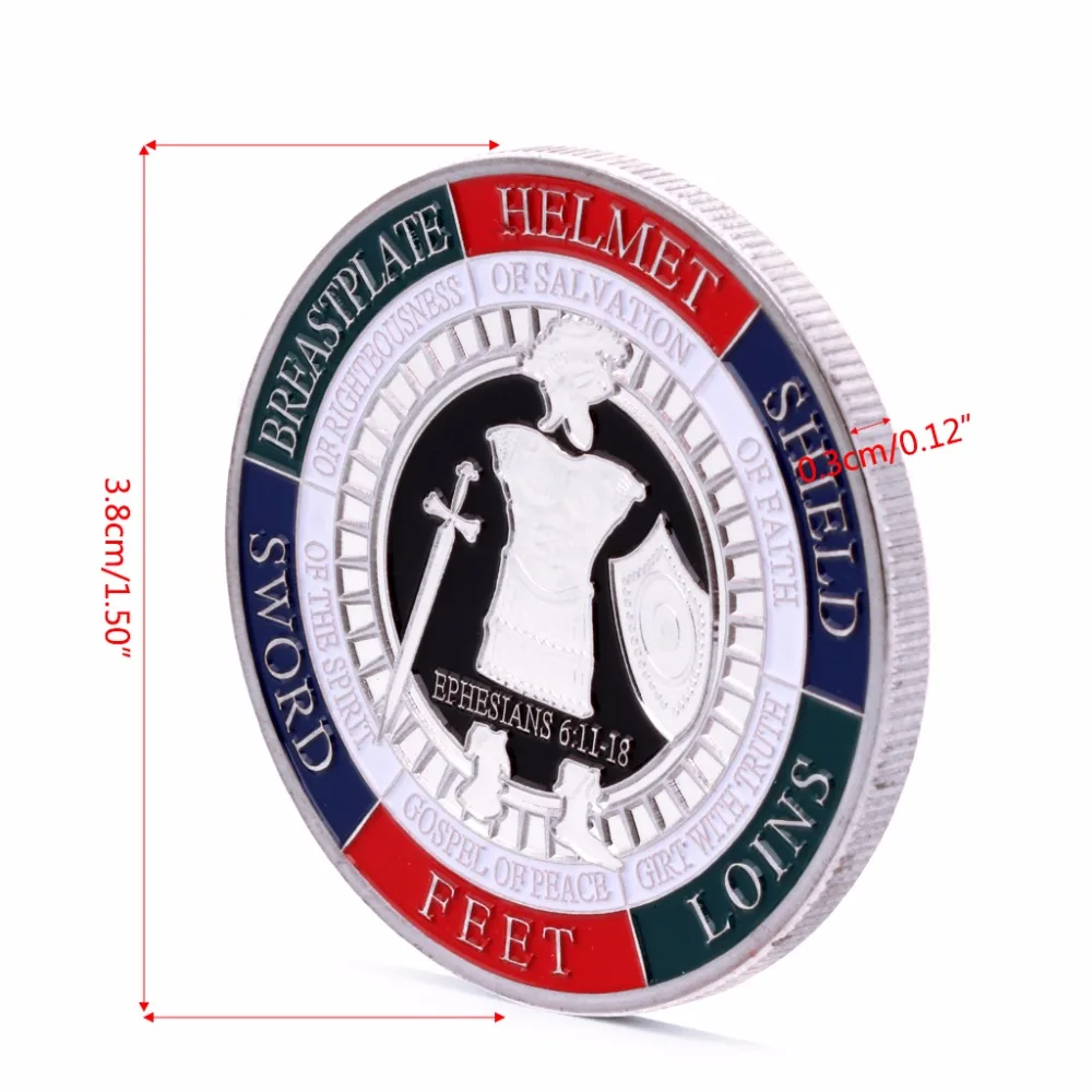 

Gold Plated Put On The Whole Armor Of God Commemorative Challenge Coin Souvenir