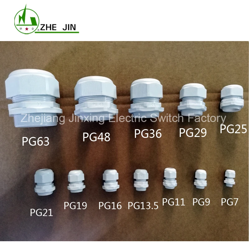 ZHEJIN (20pcs) IP68 PG42 30-38MM Plastic Waterproof Connectors Nylon Cable Glands | Обустройство дома
