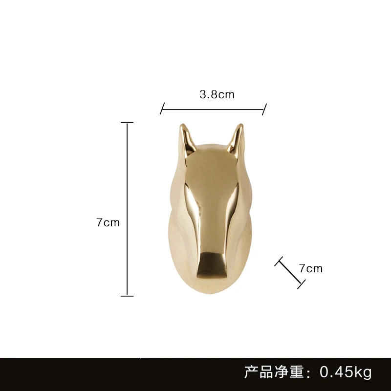Wall decoration hook deer head wall hanging porch key wall hook creative decorative painting Nordic wall key holder mounted - Цвет: House