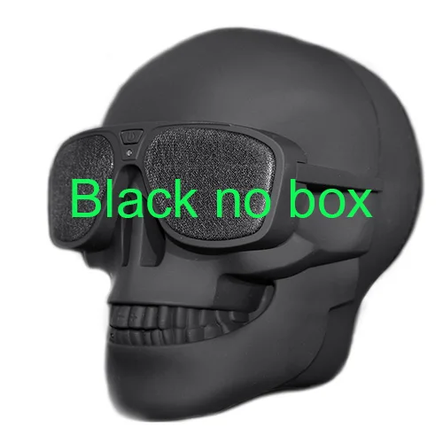 Black no box AeroSkull беспроводной Bluetooth динамик солнцезащитных очков динамик в форме черепа мобильный сабвуфер многоцелевой громкоговоритель 4000 мАч батарея дропшиппинг - Цвет: Black no box