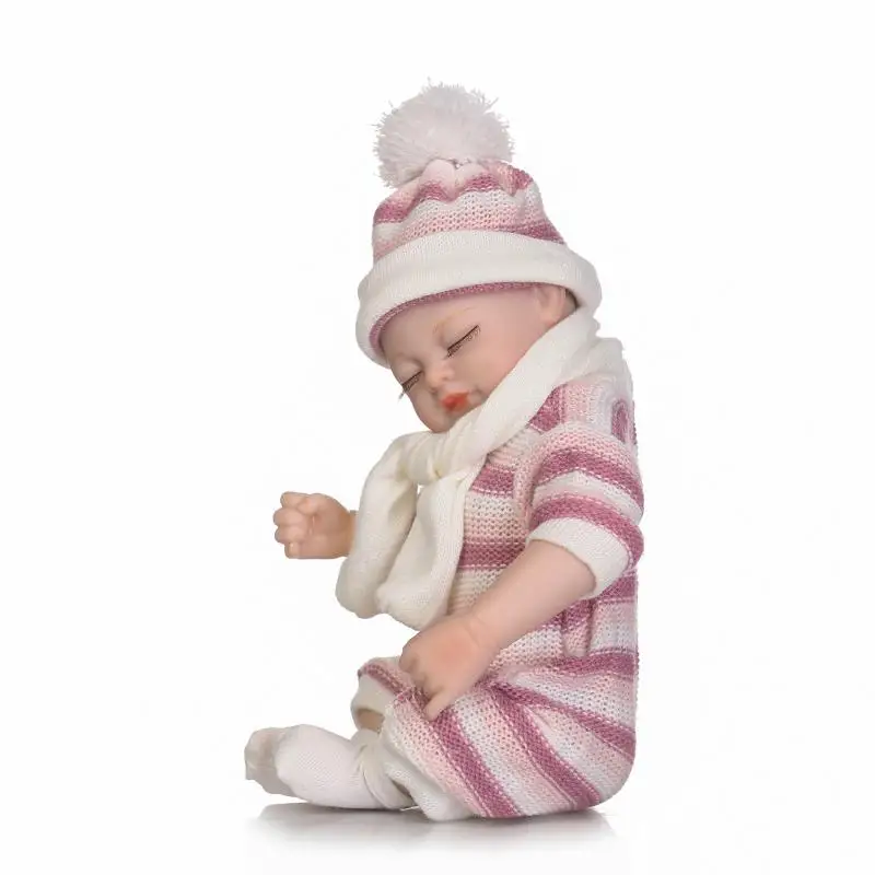 Мини милый Bebe Reborn Близнецы Куклы 10 дюймов для новорожденных Bonecas реалистичные