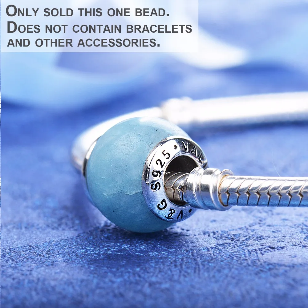 Браслет на запястье с подвеской из синего камня подходит для браслета TRBS003|beads