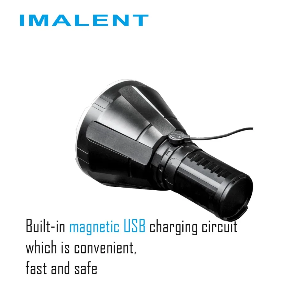 IMALENT R70C перезаряжаемый фонарик CREE XHP70.2 max 6500 люмен расстояние луча 1270 м с 4*18650 3000