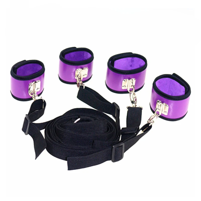 БДСМ Эротика бандажные игрушки комплект веревки под кровать ремни Фетиш нога
