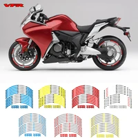 motorcycle front and rear wheels edge outer rim sticker reflective stripe wheel decals for honda vfr