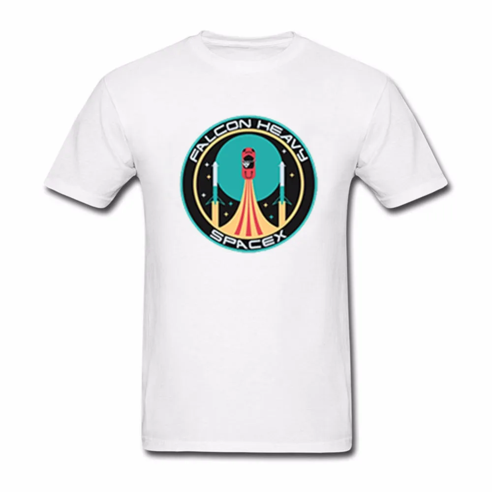 SpaceX футболка Элон мускуса тяжелых Сокол s Мужчины Mars starman автомобиля rocket StarmanX