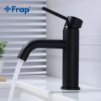 frap new arrival black bathroom faucet solid brass bathroom solid basin faucet cold and hot water mixer single handle tap y10159