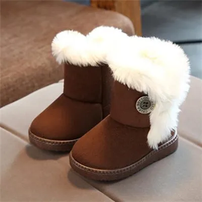 Khaki winter MHYONS/Новинка года; зимние детские ботинки; Толстая Теплая обувь; замшевые ботинки с хлопковой подкладкой и пряжкой для мальчиков и девочек; зимние ботинки для мальчиков; детская обувь; B9 - Цвет: Khaki winter