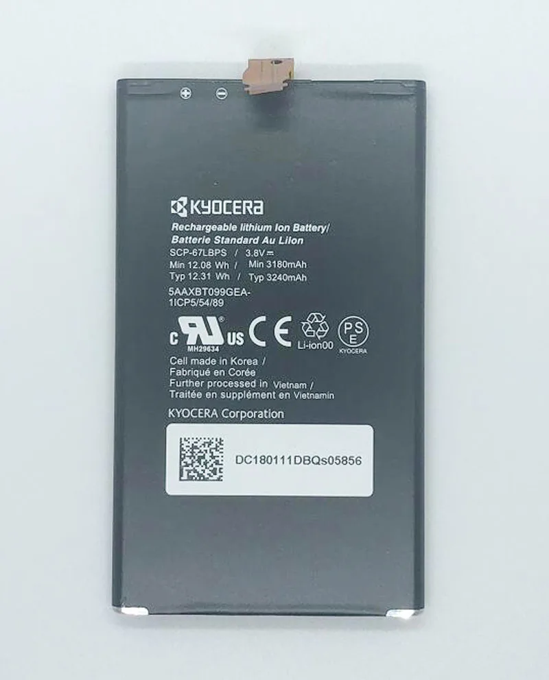 GeLar 3 8 V 3240mAh оригинальный SCP 67LBPS Аккумулятор для 5 дюймового Kyocera DuraForce Pro E6820