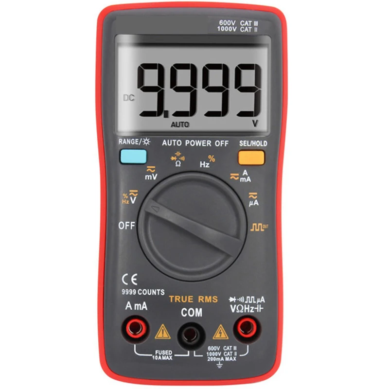 Цифровой мультиметр с истинным RMS волновой выходной 9999 отсчетов подсветка