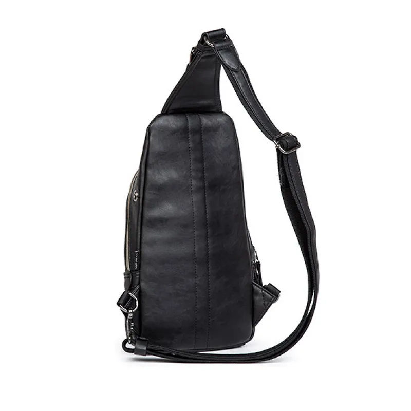 UIYI брендовая модная сумка Для мужчин из кожи пу однобортная плечо черный