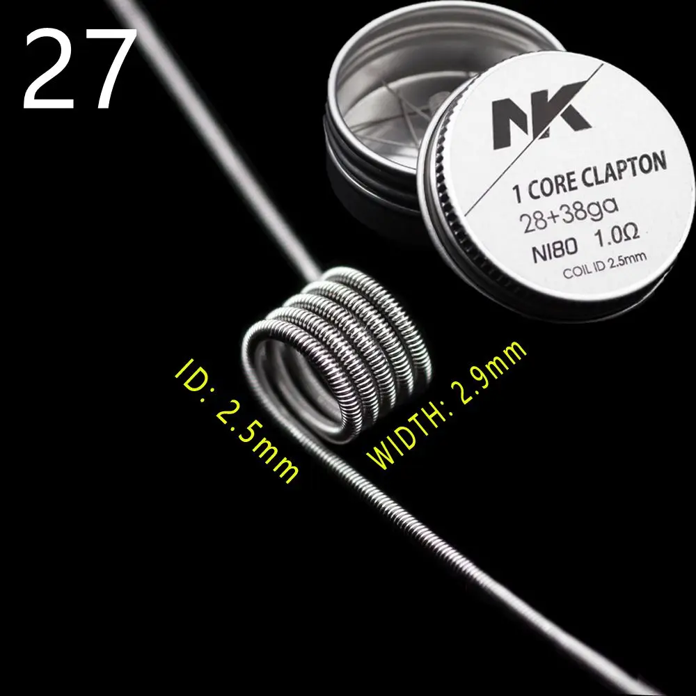 NK поставщик лучшее качество prebuilt SS 316L Ni80 катушка MTL fused clapton скрученная готовая