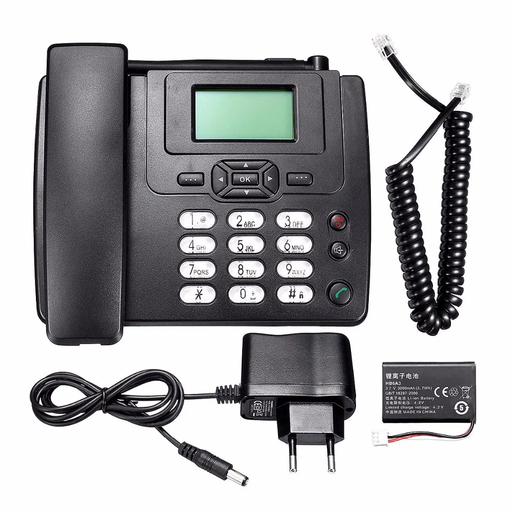 GSM SIM Card Fixed Telefon With FM Radio Call ID Landline Telehones Cordless Phone For Home Fixed Telephone Black images - 6