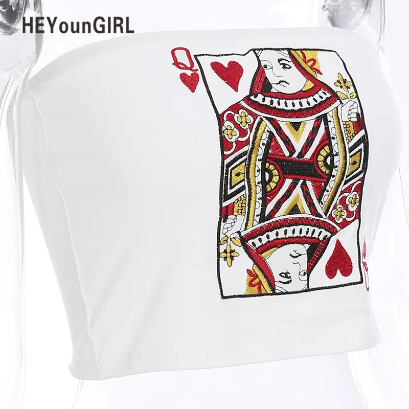 HEYounGIRL, вышивка, белый, без бретелек, Короткие топы, футболки, летние, сексуальные, бандо, топ, бюстгальтер, женская мода, уличная одежда, обёрточная бумага, грудь, Топ