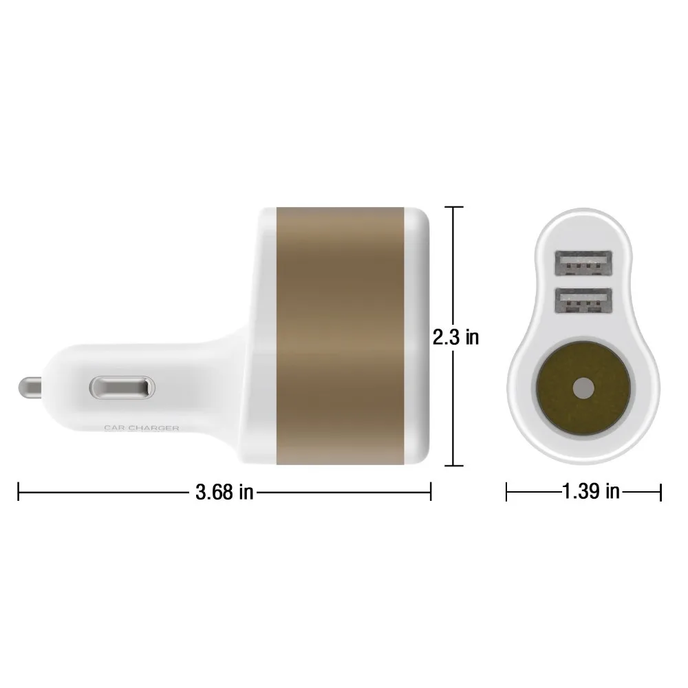 3.1A автомобиля Зарядное устройство Каррегадор Veicular USB де Карро portátil Para Celular