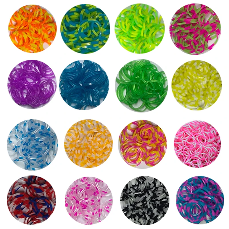 300pcs Loom Rubber Bands DIY Toys For Kids Gift Lacing Bracelet Or Hair Refill Make Woven Bracelets Girls Wholesale - купить по