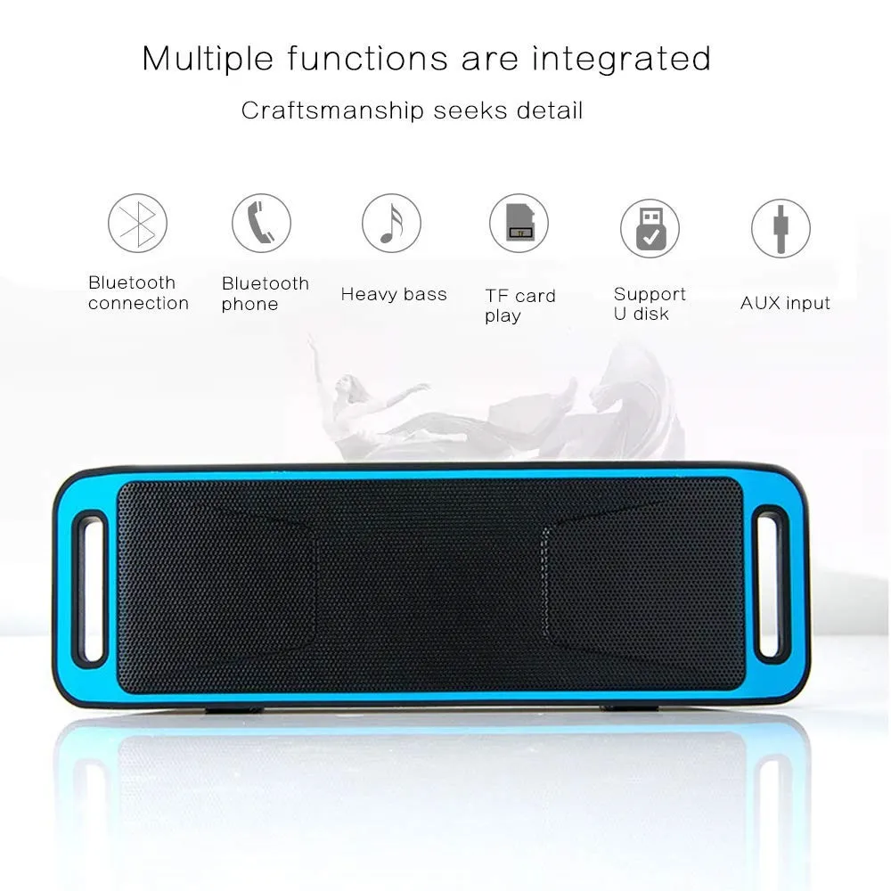Открытый домашний портативный Bluetooth динамик беспроводной громкий Колонка стерео