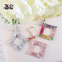 be 8 romantic geometric design dangle earrings luxury micro paved long drop earrings for love gifts earings fashion jewelrye759