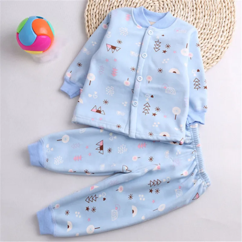Newborn baby sleepwear suit spring autumn girls toddler cotton cartoon coats+pants 2pcs outfits for boy infant kids soft clothes |