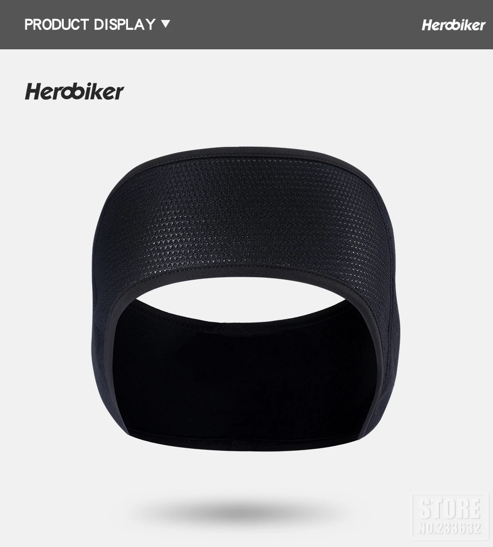 HEROBIKER, мотоциклетная маска, капюшон, пот, дышащая, черная, теплая маска, для улицы, для верховой езды, защитный капюшон, шлем, шапка s, повязка на голову