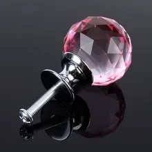 12 шт. 30 мм Diamond форма Кристалл Стекло дверные ручки Шкаф ящика тянуть кухня шкаф аппаратные средства с шурупы