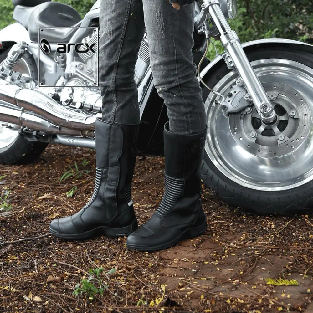 ARCX Motorcycle Boots Lapel Men Leisure Shoes Road Cycling Bike Scooter Motorbike Casual Leather Moto | Автомобили и мотоциклы