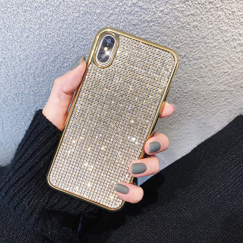 Блестящие стразы чехол для iphone 11 XS Max XR X чехол для iphone 6s 6 8 7 plus X 11 Pro Max чехол модный блестящий мягкий чехол s