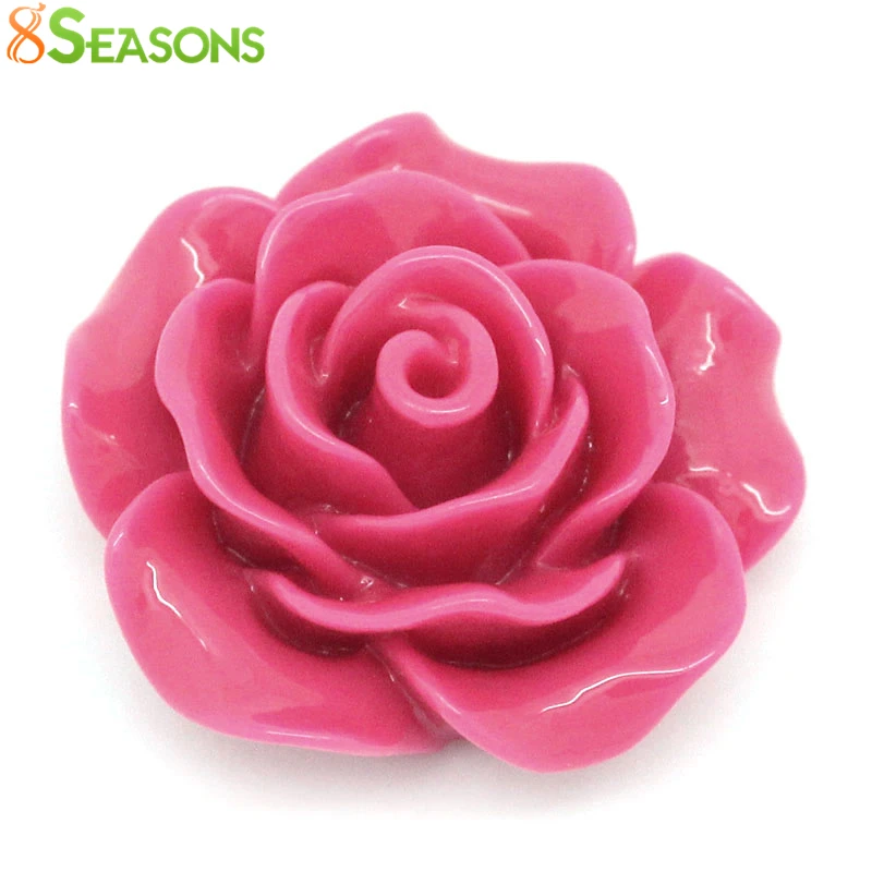 Полимерные украшения для ювелирных изделий 8 сезонов цвета фуксии 18x19 мм 50 шт.