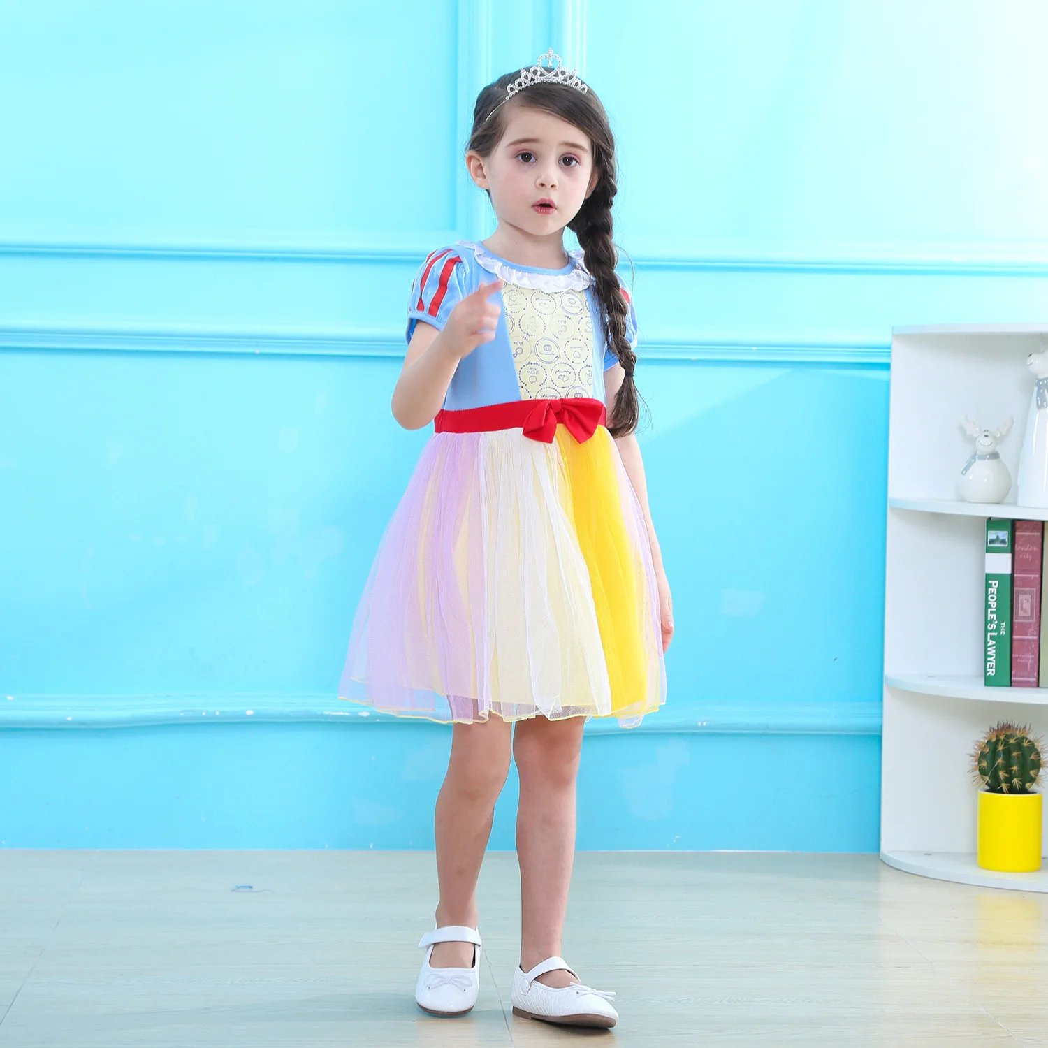Party Dresses sleeves kids dresses for girls snow White Cosplay Princess Alice In Wonderland Halloween Costume Stage Show | Детская