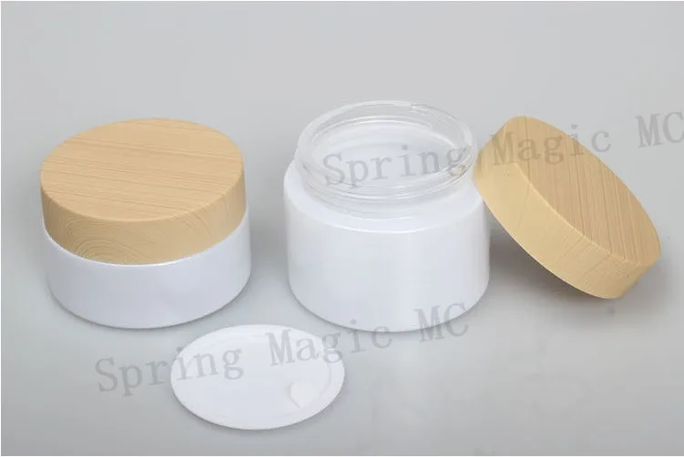 20g Green/Blue/Frosted/White Glass Jar Skin Care Cream Refillable Bottle Cosmetic Container With Wood Grain Lid Eye Jars | Красота и